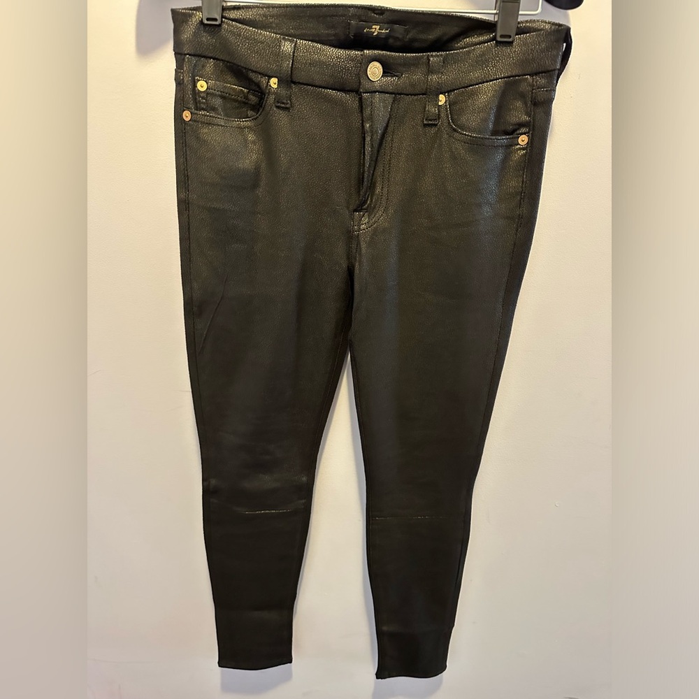 7 For All Mankind Faux Leather Skinny Pants